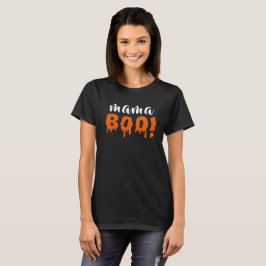 Spooky mamma Boo Orange Halloween Family T Shirt