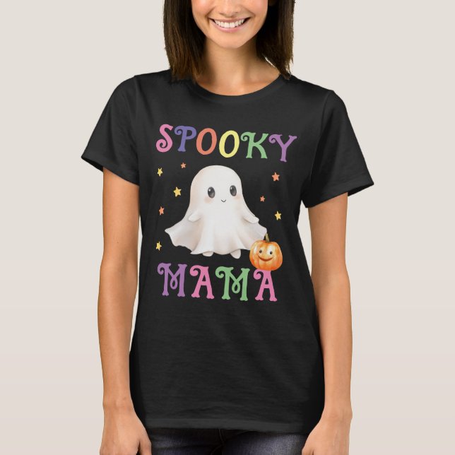 Spooky Mamma Bright Text Black Women's T-Shirt (Framsida)
