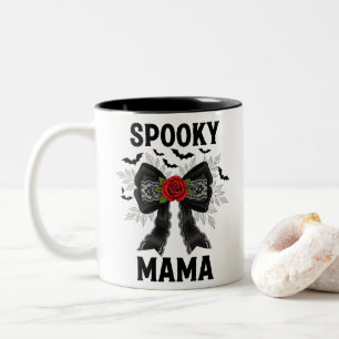 Spooky Mamma Coquette Halloween Två-Tonad Mugg
