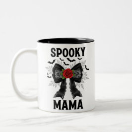 Spooky Mamma Coquette Halloween Två-Tonad Mugg