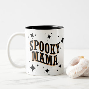 Spooky Mamma Funny Cute Halloween Två-Tonad Mugg