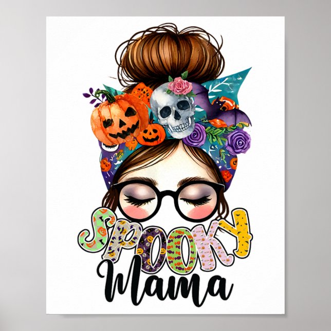 Spooky Mamma Halloween Mamma Party Costume Poster (Framsidan)