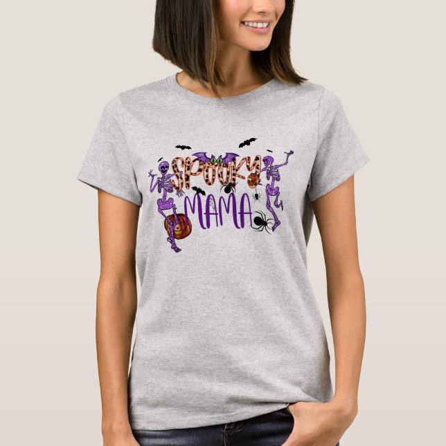 SPOOKY MAMMA halloween SPOOKY andersson systrar T Shirt (Framsida)
