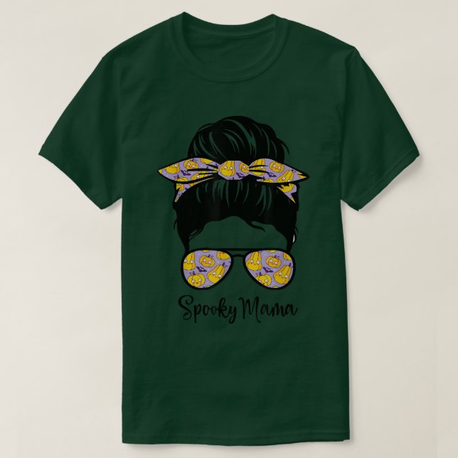 Spooky Mamma-jävel som pumpar fladdermöss roliga k T Shirt (Design framsida)
