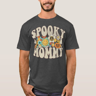 Spooky Mamma Matching Retro Halloween Ghost Boo T Shirt
