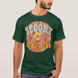 Spooky Mamma Retro Matching Family Groovy Hallowee T Shirt