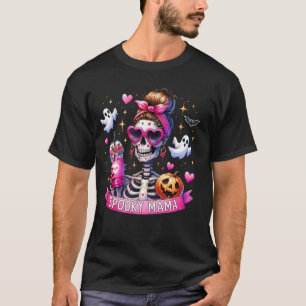 Spooky Mamma Skeleton Mamma Coffee Jack o lantern T Shirt