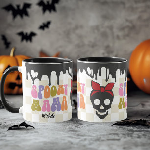 Spooky MAMMA Skull med röd bandana-personlig Mugg