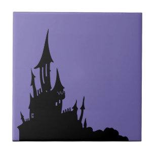 Spooky Mansion Halloween Ceramic Tile Kakelplatta