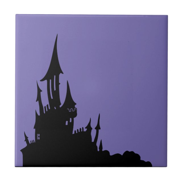 Spooky Mansion Halloween Ceramic Tile Kakelplatta (Framsidan)