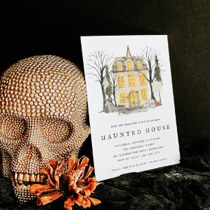 Spooky Mansion Haunted House Halloween fest Inbjudningar