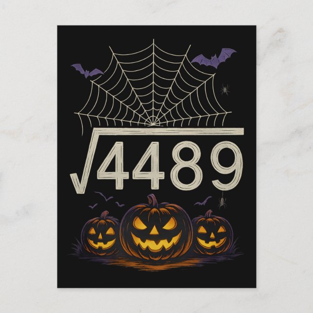 Spooky Math Halloween-design 4489 Helg Vykort (Framsida)