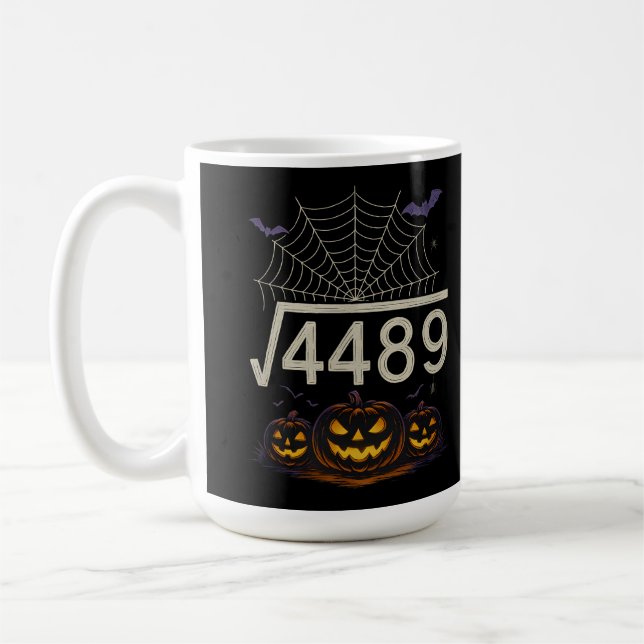 Spooky Math Halloween-design 4489 Kaffemugg (Vänster)