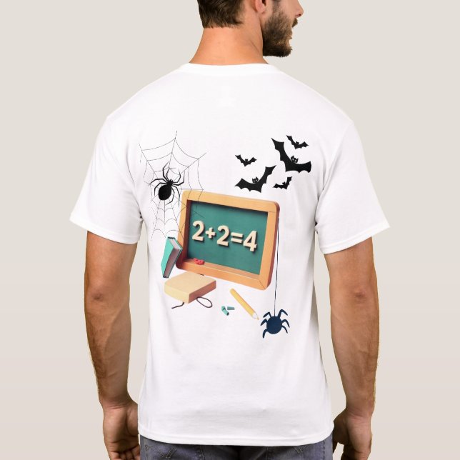 Spooky Math Teacher T Shirt (Baksida)