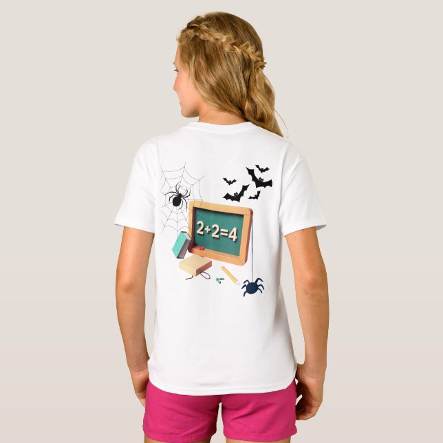 Spooky Math Teacher T Shirt (Hel baksida)