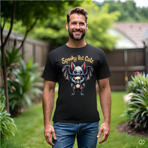 Spooky, men Cute Fladdermus gotiic T Shirt