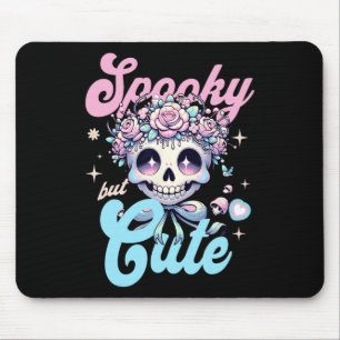 Spooky men Cute Skull Flowers Halloween Pastel Har Musmatta