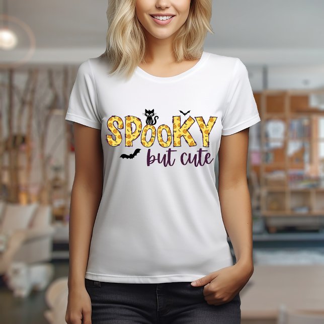 Spooky men söt version t-shirt (Spooky but cute doodle letters t-shirt design)