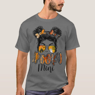Spooky Mini Messy Bun Halloween Granddotter Girl T Shirt