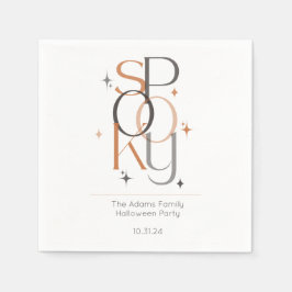 Spooky Minimal Retro Modern Aesthetic Halloween Pappersservett