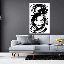 Spooky monster Dam | AI Art Poster
