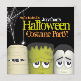 Spooky Monster & Friends Halloween Costume Party Inbjudningar