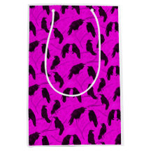 Spooky Moonlit Kråkor  Eyeball Snack Goth Rosa