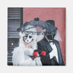 Spooky mörk Halloween maskerad boll magnet