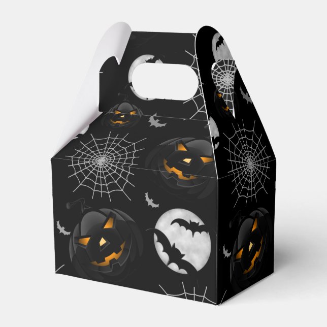 Spooky Mörk Halloween Mönster Presentaskar (Baksidan Sidan)