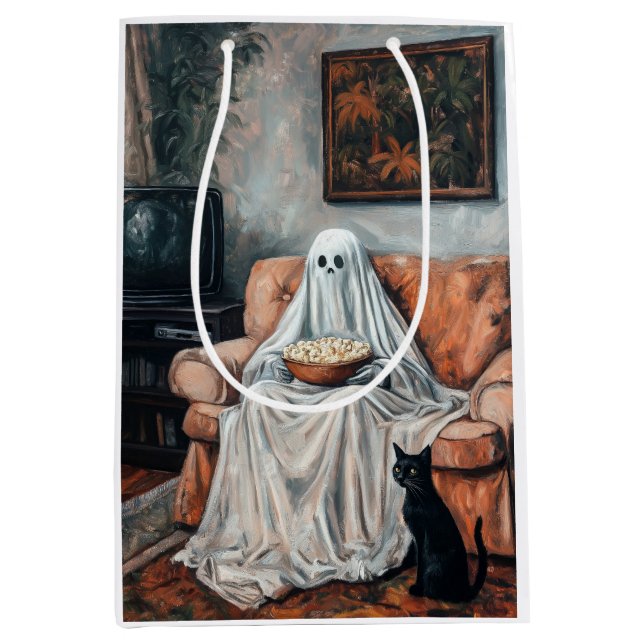 Spooky Movie Night | Ghost och Cat Watching TV (Framsidan)