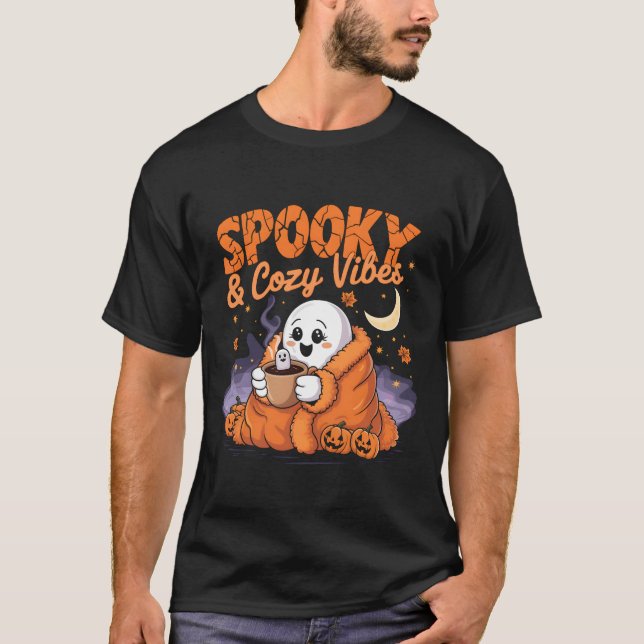 Spooky & Mysiga Vibes T Shirt (Framsida)