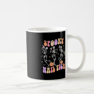Spooky Nagel Tech Funny Skeleton Nagel Tech Hallow Kaffemugg