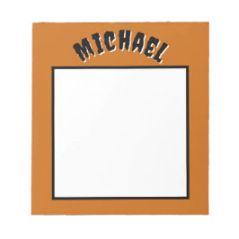 Spooky Namn Anteckningsblock (Mörk Orange & Black)