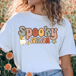 Spooky Nana Retro Halloween Matching Family T Shirt