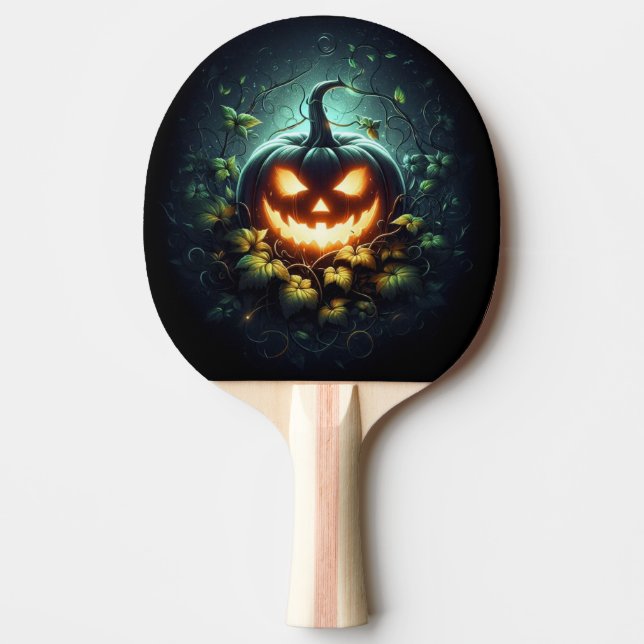 Spooky nature glosing Halloween pumpkin Pingisracket (Framsidan)