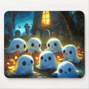 Spooky Night Cemetery Cute Halloween Ghost Musmatta