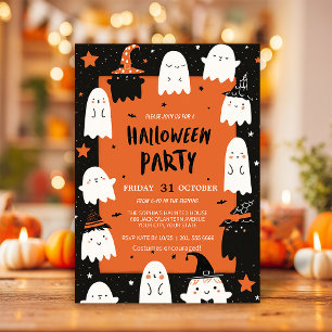Spooky Night Ghost Party Inbjudningar