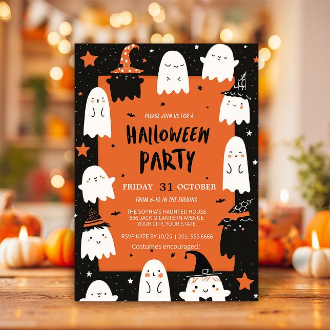 Spooky Night Ghost Party Inbjudningar (Skapare uppladdad)