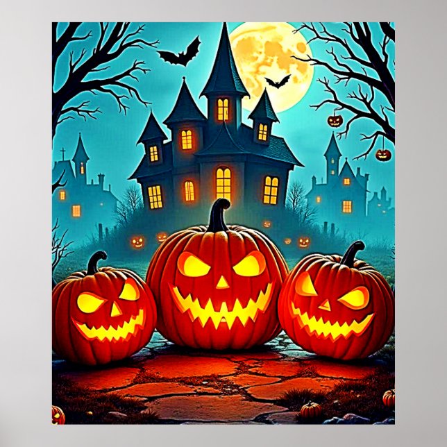  Spooky Night Haunted House Thrills Poster (Framsidan)