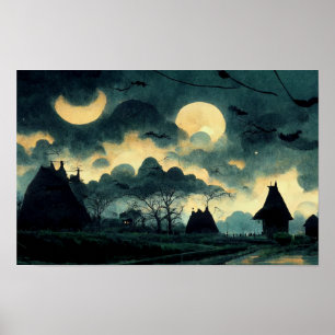 Spooky Night liggande Poster