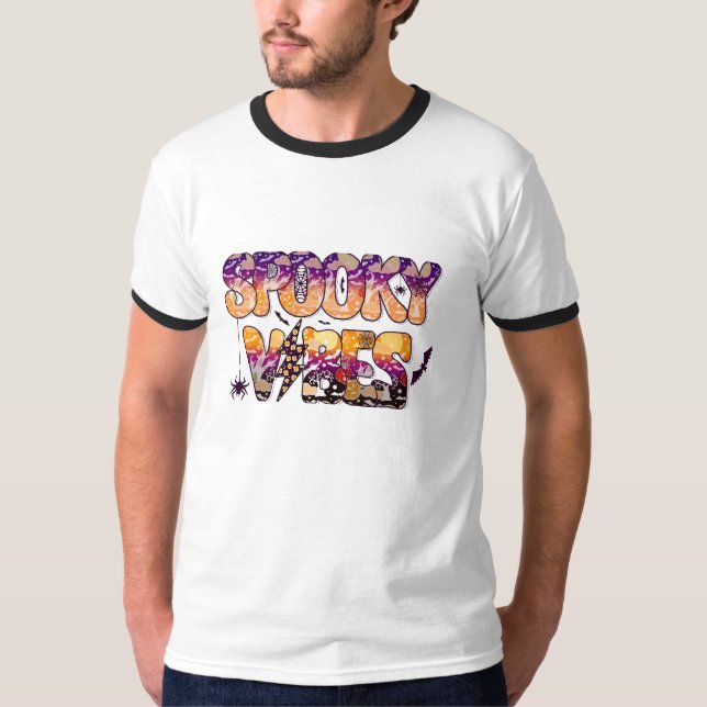 Spooky Night T-Shrits: Halloween T-Shrits T Shirt (Framsida)