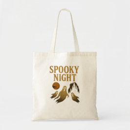 Spooky Night Tote Bag Elegant Halloween Gothic Tygkasse