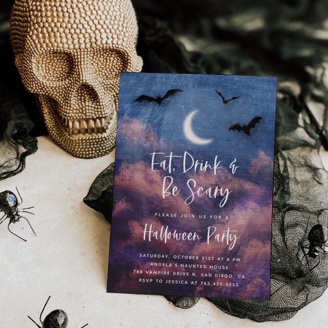 Spooky Night Vuxen Halloween fest Inbjudningar (Skapare uppladdad)