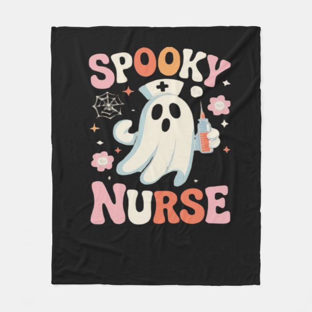 Spooky Nurse Classic T-Shirt_1 Fleecefilt (Framsidan)
