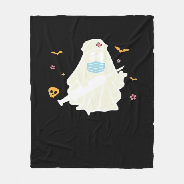 Spooky Nurse Practitioner Cute Halloween Oversized Fleecefilt (Framsidan)