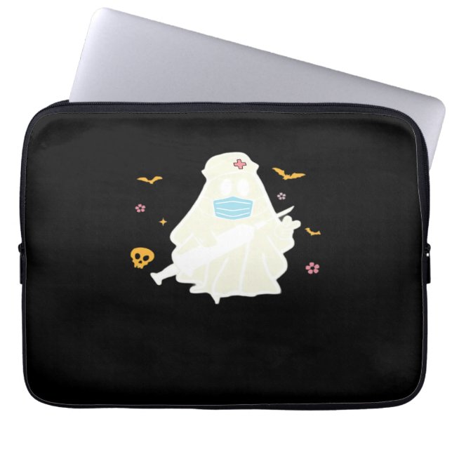 Spooky Nurse Practitioner Cute Halloween Oversized Laptop Fodral (Framsidan)