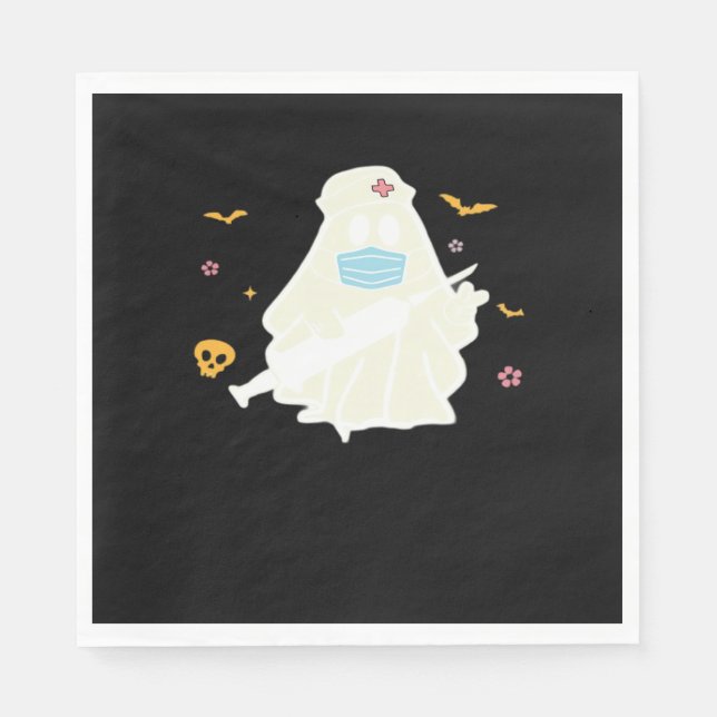 Spooky Nurse Practitioner Cute Halloween Oversized Pappersservett (Framsidan)