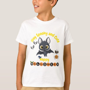 Spooky och Cute Halloween Fladdermus T Shirt