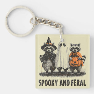 Spooky och Feral Halloween Cute Ghost Raccoon