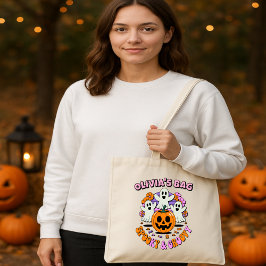 Spooky och Groovy Personlig Halloween Candy Tygkasse